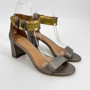 Sundance Twilight Zephyr Sandal EU 37 US 6.5-7 Ankle Strap Metallic Leather Heel